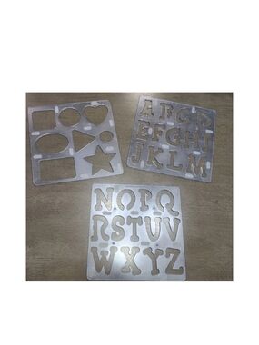 Creative Memories Scrapbooking Stencils - Alphabet & Shapes EUC